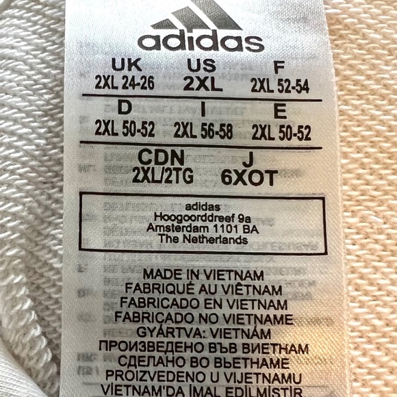 Adidas classic white black logo, 3 stripe hoodie sweatshirt Plus 2X mint worn 1x - Picture 7 of 10